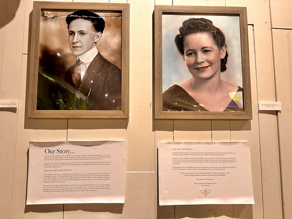 portraits of two people with typed of biographies below each